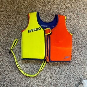 Speedo Kids Swim Vest - Neon Yellow and Bright Orange